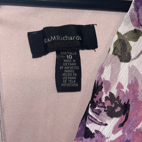 R&M Richards White & Purple Floral Dress - Picture 6 of 6